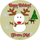 Me l- Snowman Reindeer - Happy Holidays