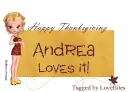 Thanksgiving Girl- Andrea loves it