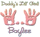 Daddy's Lil' Girl Hand Prints -Baylee-