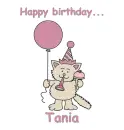 Birthday Kitty Celebrates Tania's Birthday - Tania