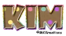Brown With Pastel Dots Name -Kim-