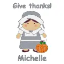 Pilgrim girl gives thanks - Michelle