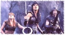 Xena, Gabby and Joxer ready to fight!