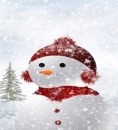Background - Snowman - Red Hat - Snow