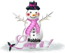 Snowman loves it - Robbie