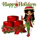Tonya - Happy Holidays - Red Candles - Girl