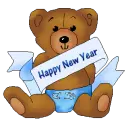 Happy New Year- Blue Bear