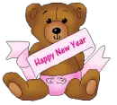 Happy New Year- Pink Bear