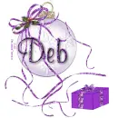 Deb - Purple Ornament - Ribbon - Gift