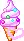 Kwaii Purple Ice Cream