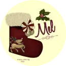 Mel - Christmas Stocking - Holly