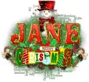 Jane-Xmas name tag