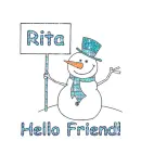 Snowman with Hello Friend - Rita