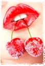 girl with cherry