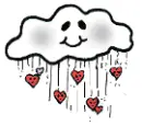 Background - Cloud Raining Hearts - Valentines