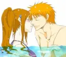Ichihime-Ichigo x Orihime kiss in water