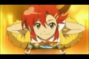 Yoko of Tengen Toppa Gurren Lagann is cheerleading~!