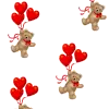 Teddybear heart balloon - background - vday - fg