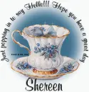 Popping in to say Hello Shereen