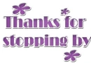Thanks for stopping by
