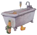 Bear in bathtub