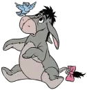 eeyore with a bird