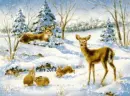 Winter Deer Bunny - background - win