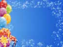 Blue Birthday Balloon - background