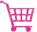 shopping cart pink glitter