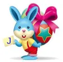 Bunny with the letter J