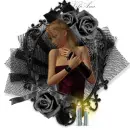Fragile black rose