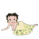Betty Boop laying on floor