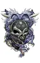 Blue and Gray skull