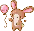 Bunny with balloon