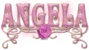 Angela-Pink rose Nametag