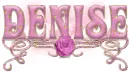 Denise-Pink rose nametag