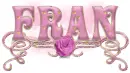 Fran-Pink rose nametag