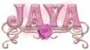 Jaya-Pink rose nametag