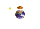 Alien UFO Spaceship Flying Saucer Circling Earth