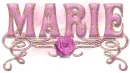 Marie-Pink rose Nametag