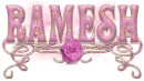 Ramesh-Pink rose nametag