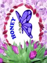 GLITTER TEXT - LOVE - BUTTERFLY BLUE
