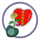 GLITTER TEXT - LOVE - REDHEART