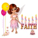 Faith - Birthday - Candles - Cake