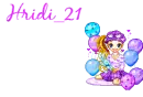 cute girl,ballons and text