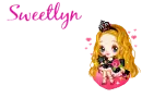 cute pink princess and text