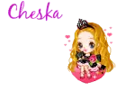 cute pink princess and text
