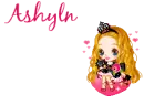 cute pink princess and text