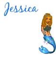 cute mermaid and text