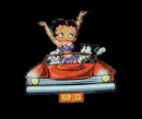 Betty Boop sat on her red car summer